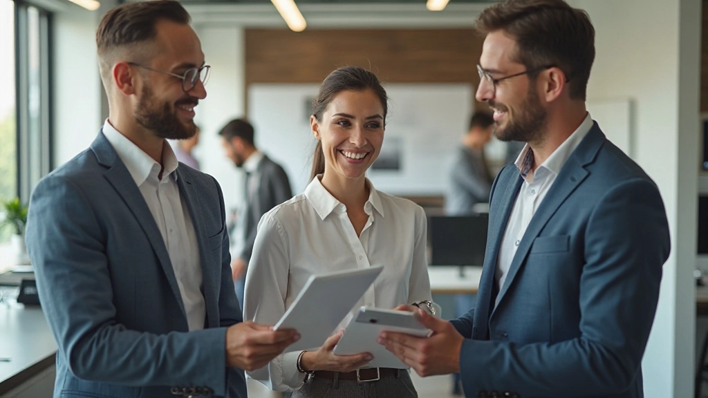 Equipo de emprendedores colaborando